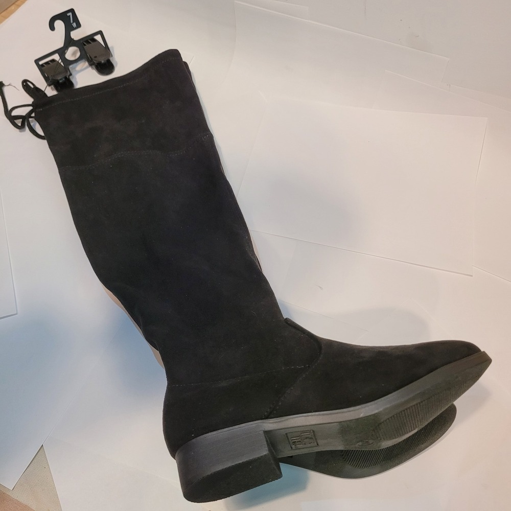 Time and Tru Women's Faux Suede Western Over The Knee Boots Size 7W‎ Wide Width